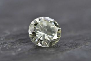 Standard VAT A loose diamond, the round brilliant cut stone weighing approx. 1.71cts, colour I,