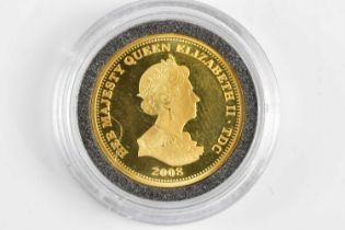 An Elizabeth II 22ct gold Trafalgar half guinea, part of a limited edition number of 499, cased.