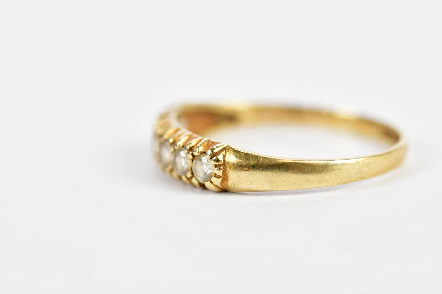 A 9ct yellow gold dress half eternity ring, size Q 1/2, approx 1.5g. - Image 2 of 3