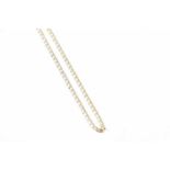 A 9ct yellow gold curb link chain, length 40cm, approx. 9.98g.