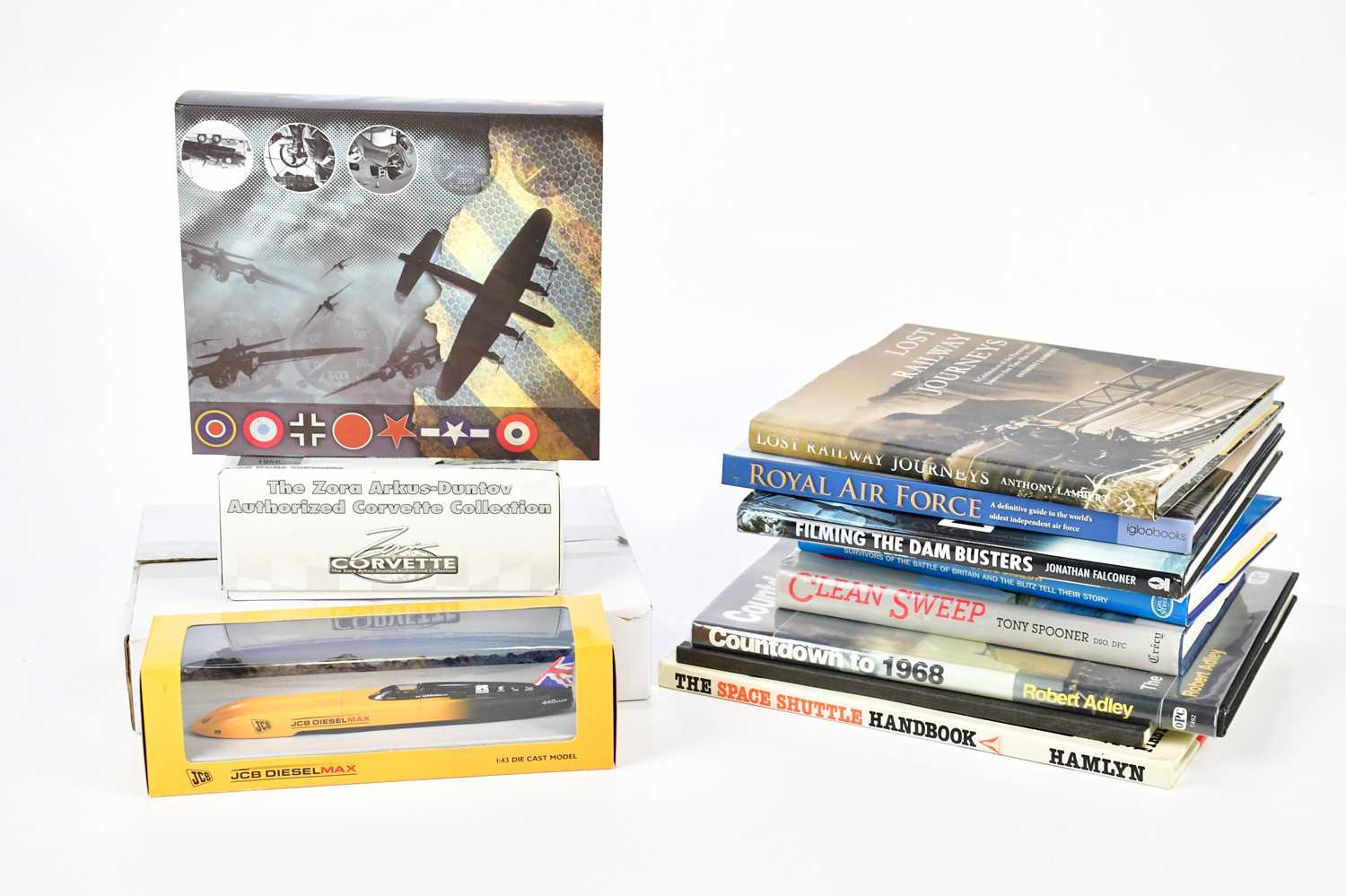 A large quantity of diecast model vehicles and books, various manufacturers including Burago. - Image 2 of 2