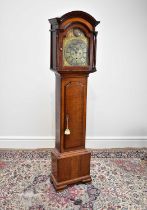 THOMAS MORGAN, ALDFORD; an 18th century oak cased eight day longcase clock, the brass face set