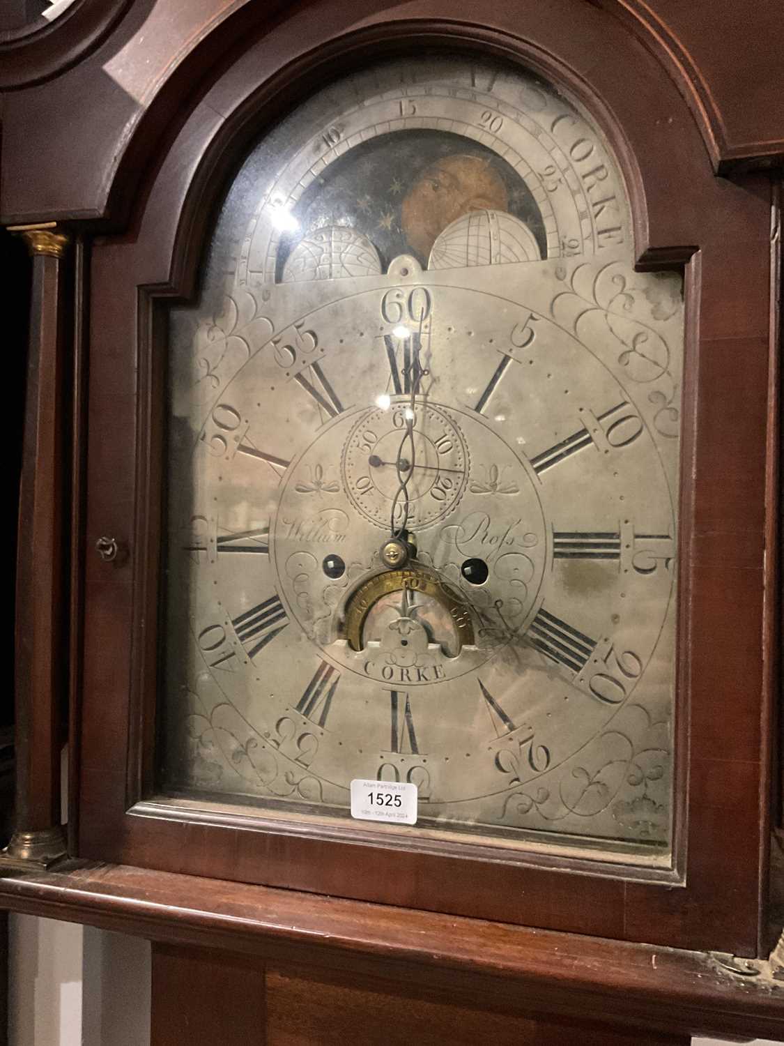 WILLIAM CROSS, CORK; a 19th century eight day longcase clock, the silvered arched dial inscribed ' - Image 9 of 14