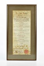 WALDORF; a framed 1913 Christmas menu from the Waldorf Hotel, 45 x 18cm, framed and glazed.