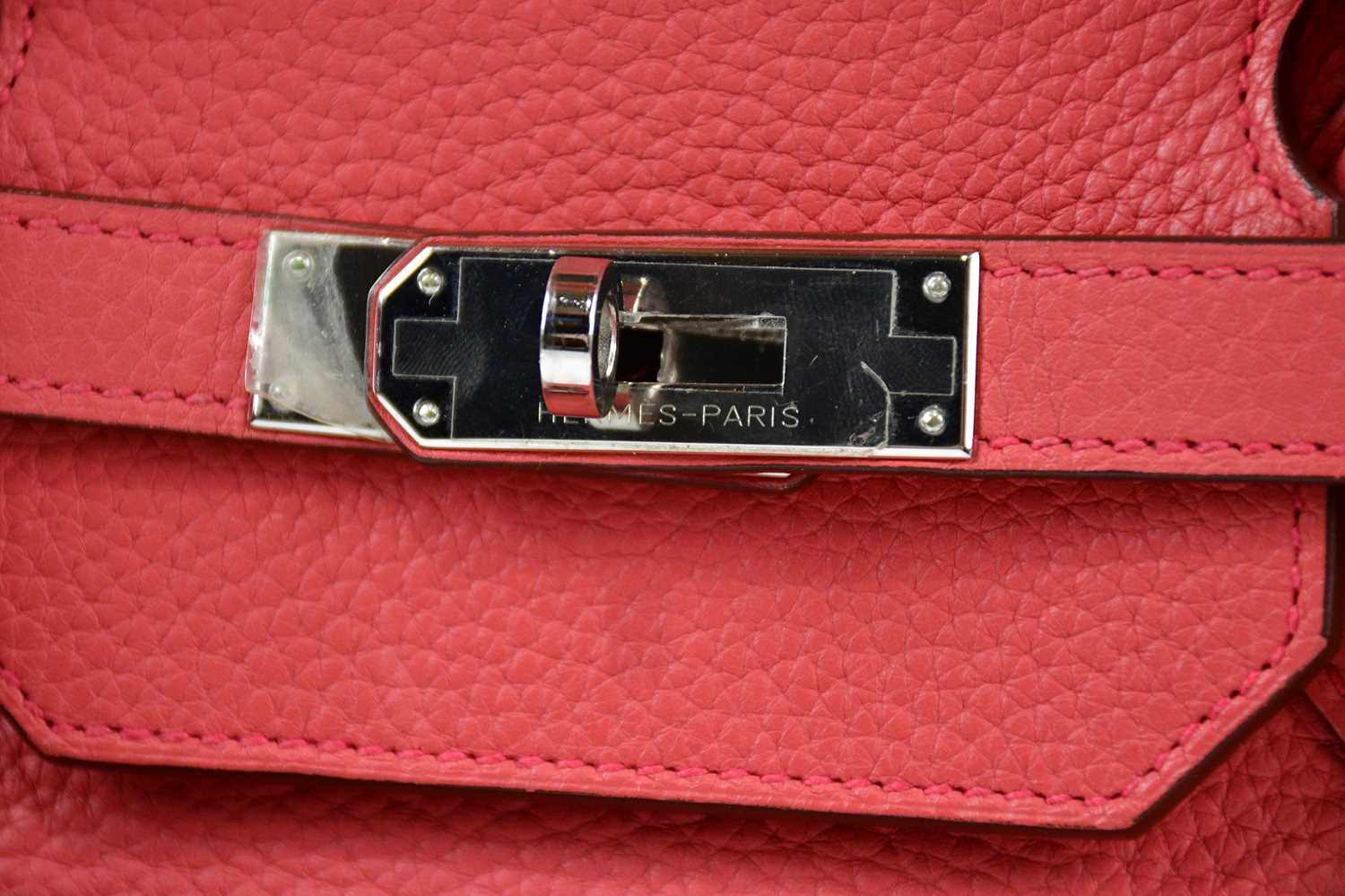 HERMÈS; a 2010 Birkin 40 Bougainvillea Taurillon Clemence leather handbag with clochette and - Image 3 of 13