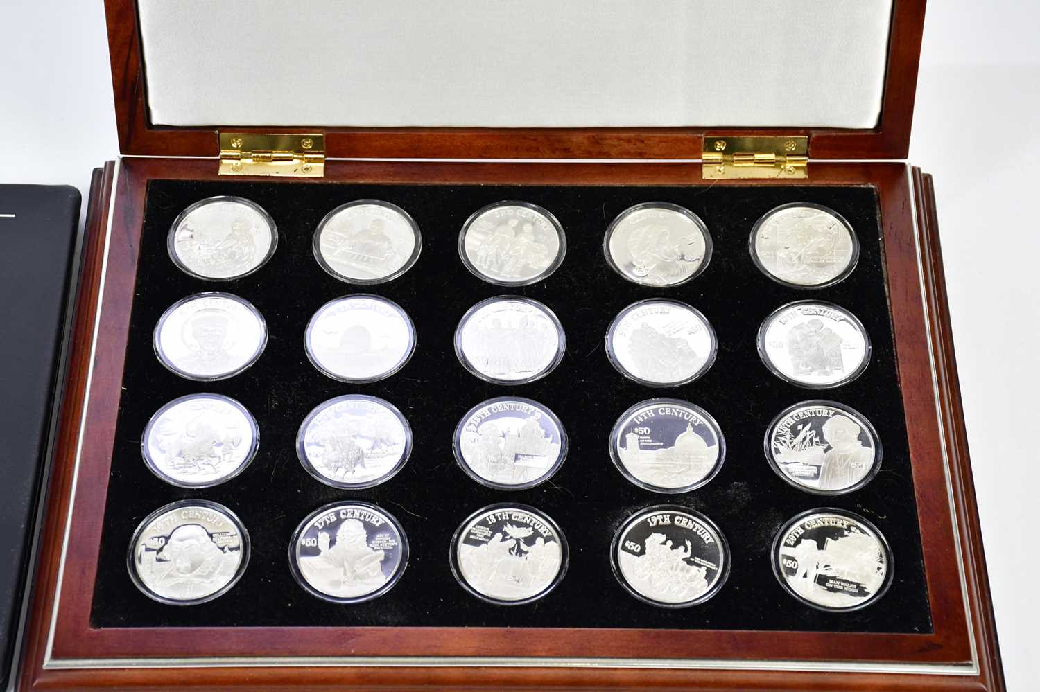 THE FRANKLIN MINT; a cased set of twenty silver coins to celebrate the advent of a new millenium - Image 2 of 3