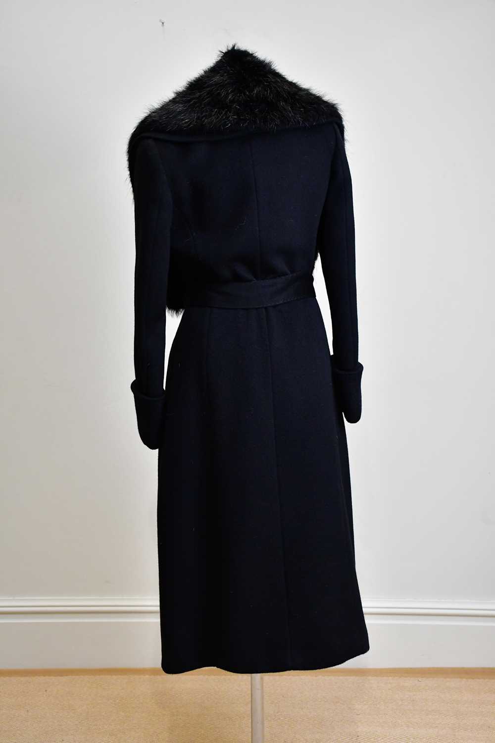 ALEXANDER MCQUEEN; an unworn autumn/winter c2006 100% cashmere black full length lady's coat with - Image 3 of 4