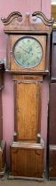 TURNER, LEEK; an 18th century eight day longcase clock, the brass face set with Roman numerals and