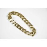 A 9ct yellow gold curb link bracelet, length 20cm, approx. 41.4g. Condition Report: Light surface