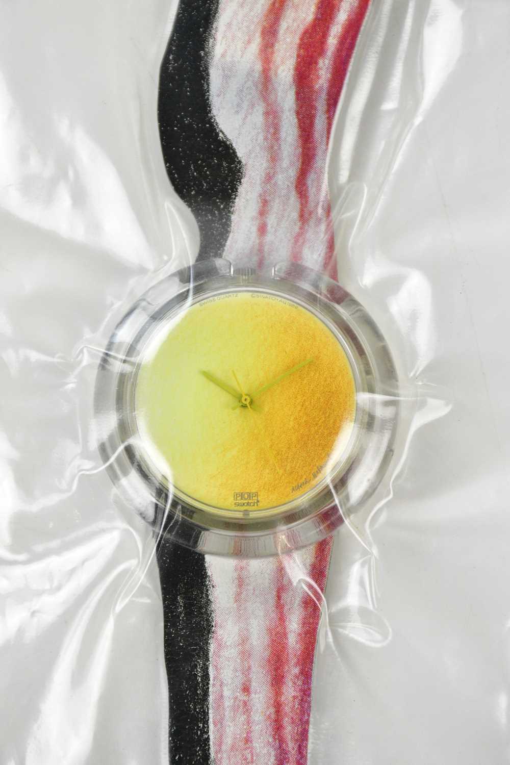 SWATCH; an unused set of three Pop Art 'One More Time' watches by Alfred Hofkunst, including a - Image 4 of 4