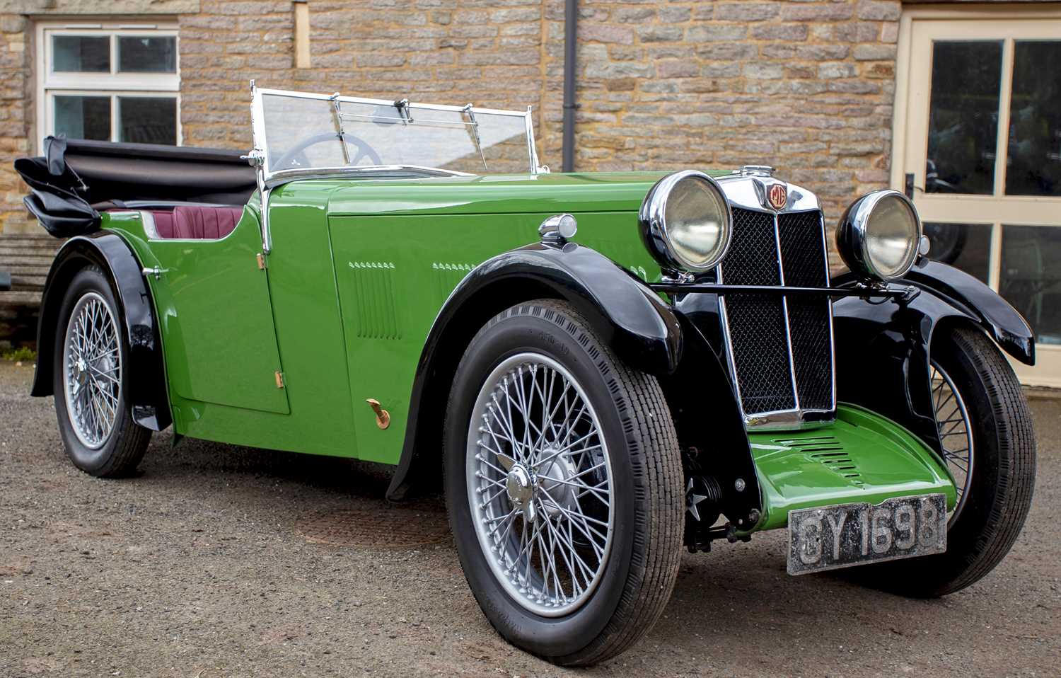 A 1932 MG F-Type Magna, GY 1698, converted from a two seater to a four seater and fully restored.