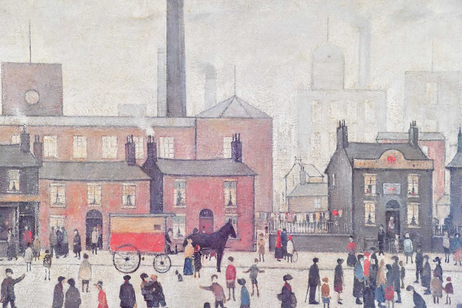 AFTER LAURENCE STEPHEN LOWRY; colour print, ‘Home From The Mill’, 49 x 64cm, framed and glazed. - Image 2 of 4