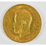 A Russian ten rouble gold coin, 1899, approx. 8.55g