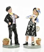 ROYAL DOULTON; two figures, HN2767 'Pearly Boy' and HN2769 'Pearly Girl' (2)
