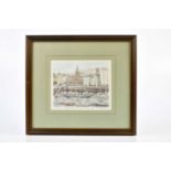 UNATTRIBUTED; pencil signed limited edition print, 'St Peter Port - Inner Harbour and Town