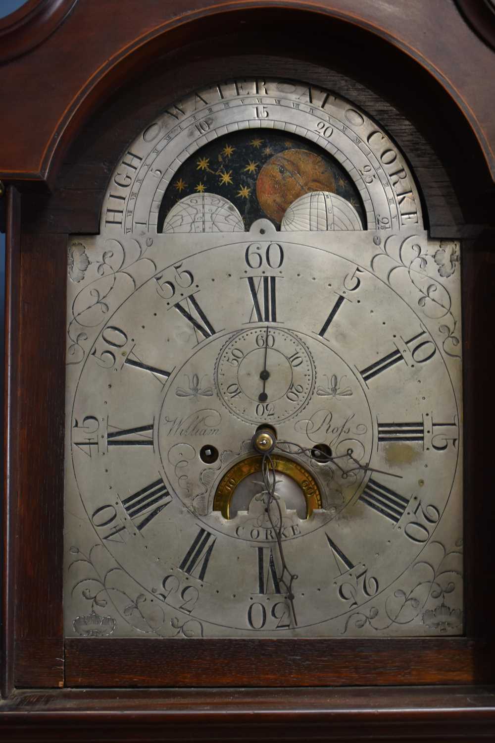 WILLIAM CROSS, CORK; a 19th century eight day longcase clock, the silvered arched dial inscribed ' - Image 2 of 14