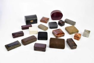 A collection of twenty Victorian and later jewellery boxes.