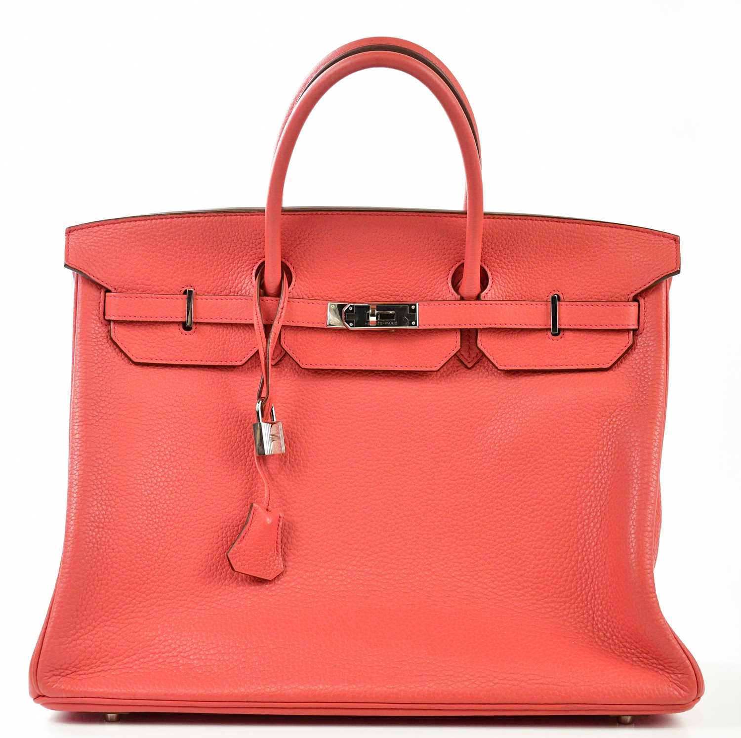 HERMÈS; a 2010 Birkin 40 Bougainvillea Taurillon Clemence leather handbag with clochette and - Image 4 of 13