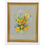 † MARY BROWN; watercolour, still life study of flowers, signed lower right, 33 x 25cm, framed and