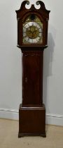 J. N. BRYSON, DALKEITH; a 19th century eight day longcase clock, the brass face with applied