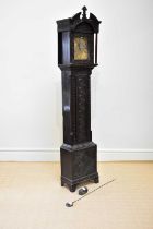 BROWN, LIVERPOOL; an 18th century thirty hour longcase clock, the brass face set with Roman numerals