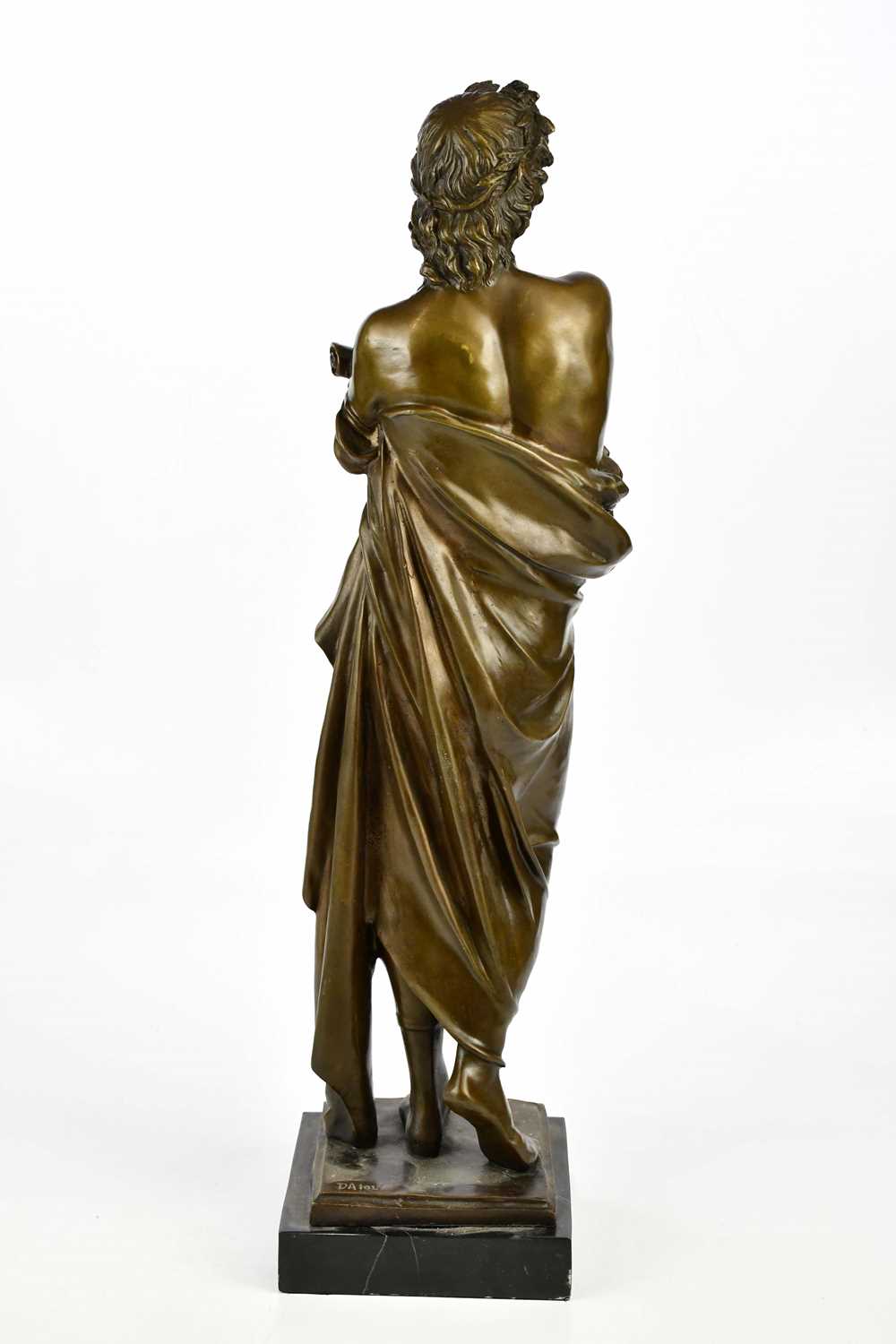 A reproduction bronzed figure of Virgil, on plinth base, height 73cm. - Image 6 of 7