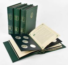 THE MOUNTBATTEN MEDALLIC HISTORY OF GREAT BRITAIN AND THE SEA; four volumes containing silver