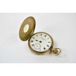 A military issue base metal cased crown wind pocket watch, the enamel dial set with Arabic