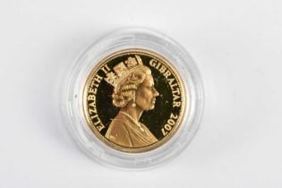 An Elizabeth II one pound Royal Wedding gold proof coin, 2007 encapsulated.