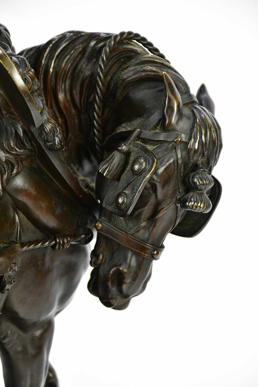 T H GECHTER; a bronze figure of a horse, on plinth base, height 40cm. - Image 5 of 6