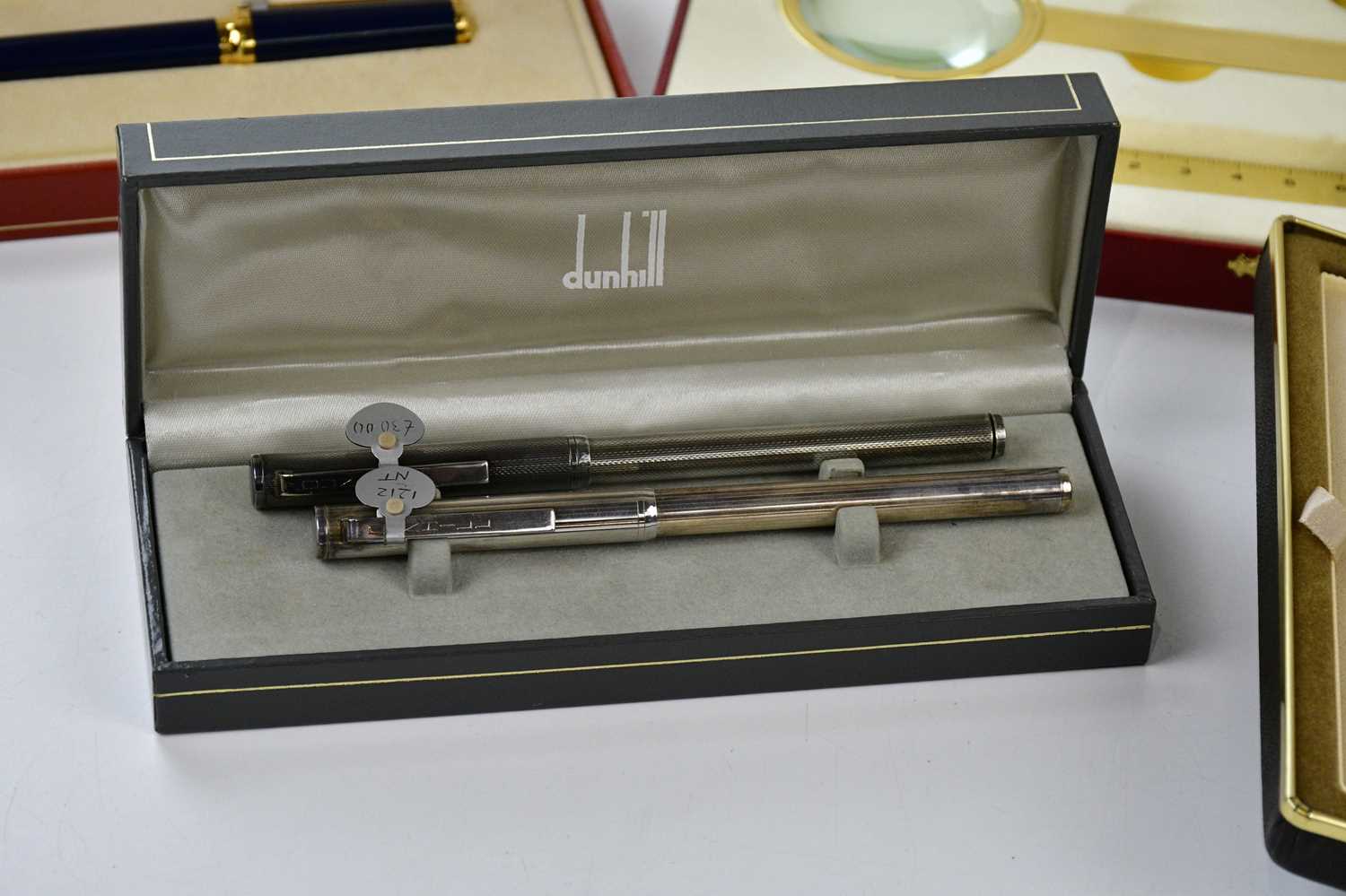 CROSS; a vintage salesman's sample pen set, c.1970s, with one pen and extra clips, cased, an S.T - Image 2 of 4