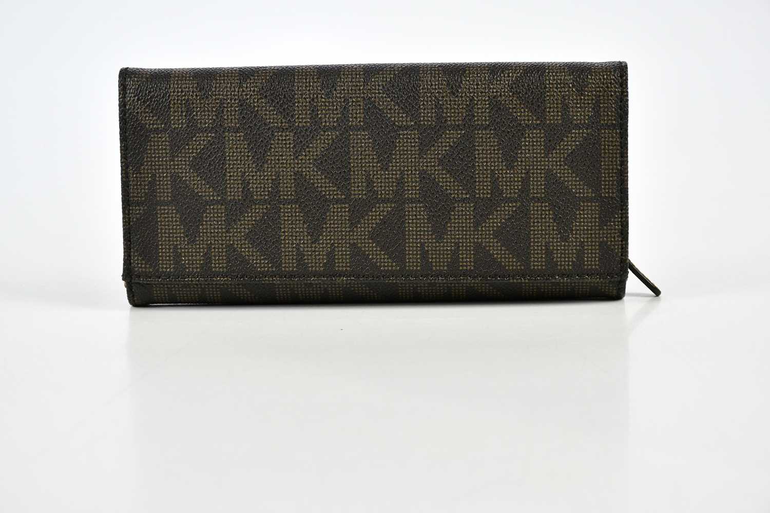 MICHAEL KORS; an unused brown Saffiano leather monogram purse wallet with internal zip pocket and - Image 2 of 2