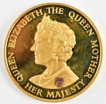SPINK & SON; an Elizabeth II commemorative limited edition 22ct gold Queen Mother Birthday coin,