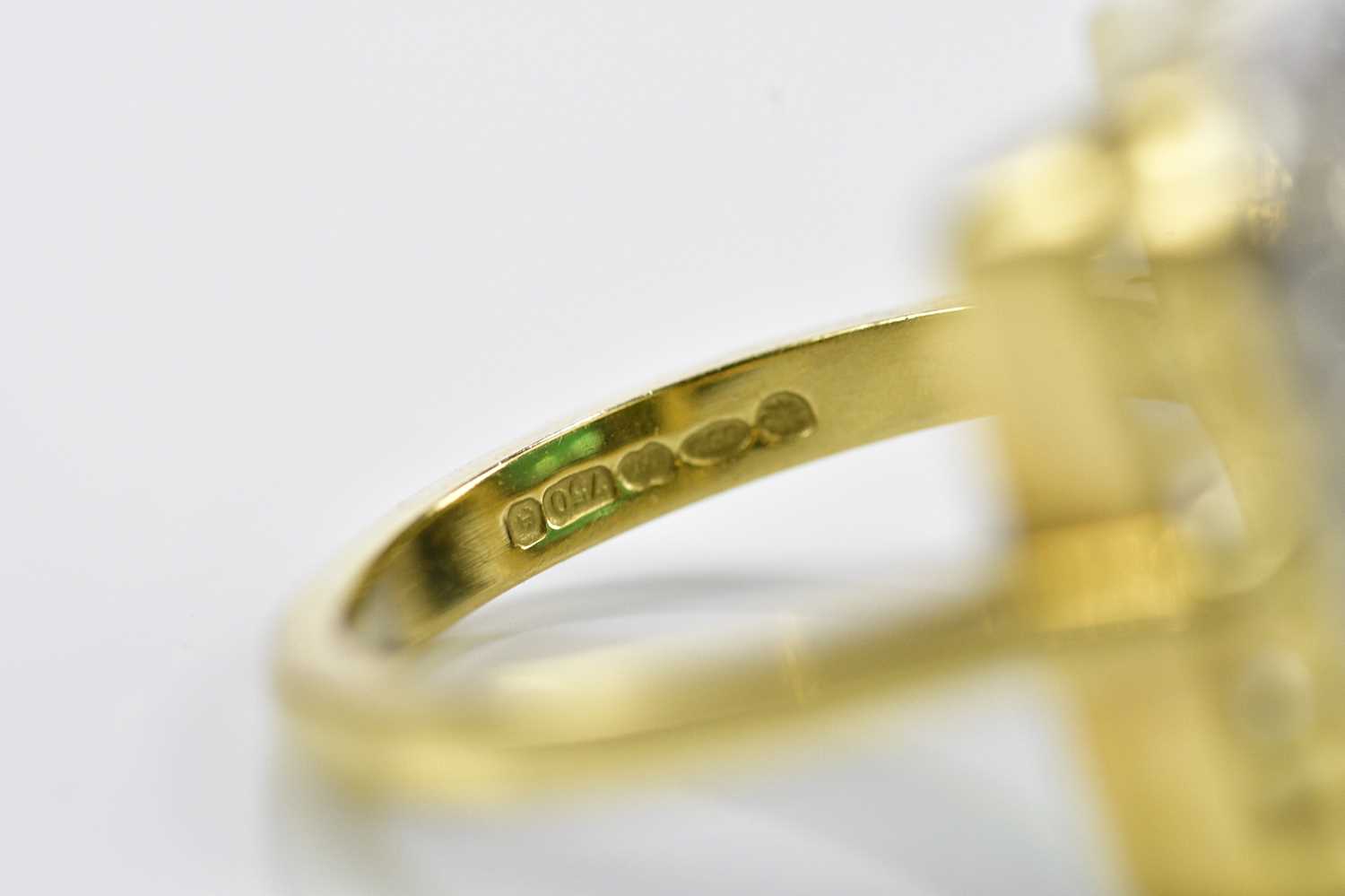 An 18ct yellow gold emerald and diamond Art Deco inspired dress ring, size K, approx. 9g. N.B. The - Image 3 of 3