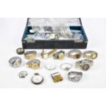 A large collection of assorted gentleman's and lady's wristwatches, movements and parts and pocket