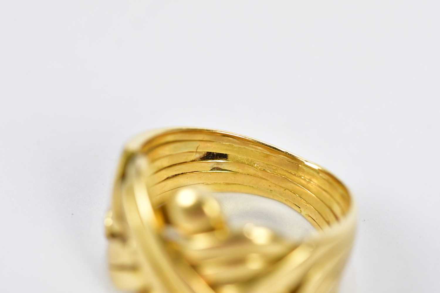 An 18ct yellow gold puzzle ring, size O, approx. 9.75g. - Image 3 of 3