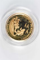 An Elizabeth II £25 gold proof coin, History of the Royal Air Force, cased.