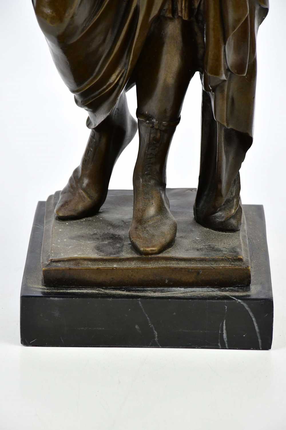 A reproduction bronzed figure of Virgil, on plinth base, height 73cm. - Image 4 of 7