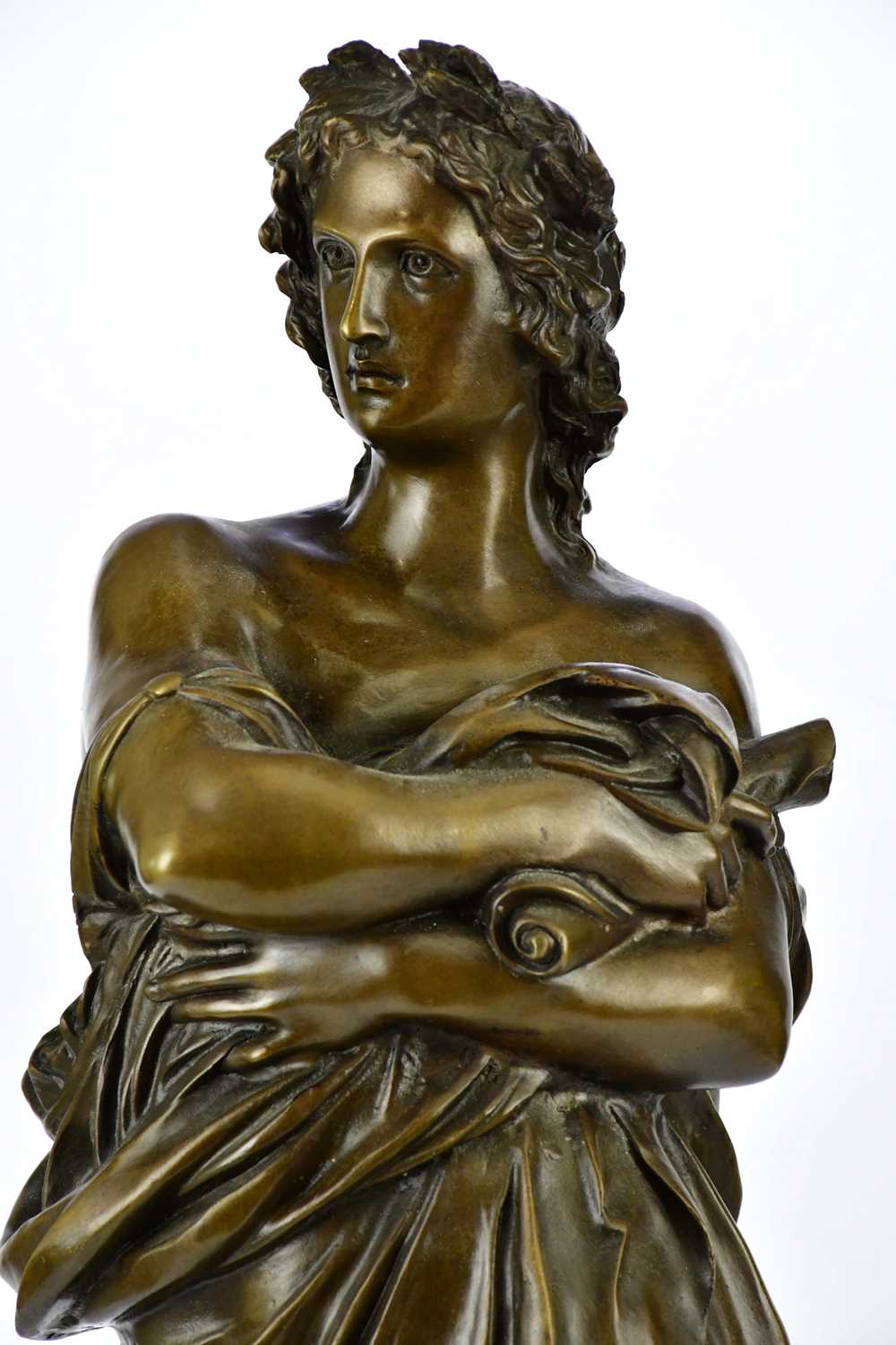 A reproduction bronzed figure of Virgil, on plinth base, height 73cm. - Image 2 of 7