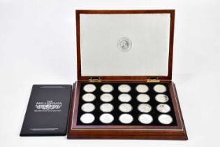 THE FRANKLIN MINT; a cased set of twenty silver coins to celebrate the advent of a new millenium