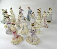 COALPORT; a collection of ten figures comprising 'Eugenie First Night At The Opera', 'Alexandra At
