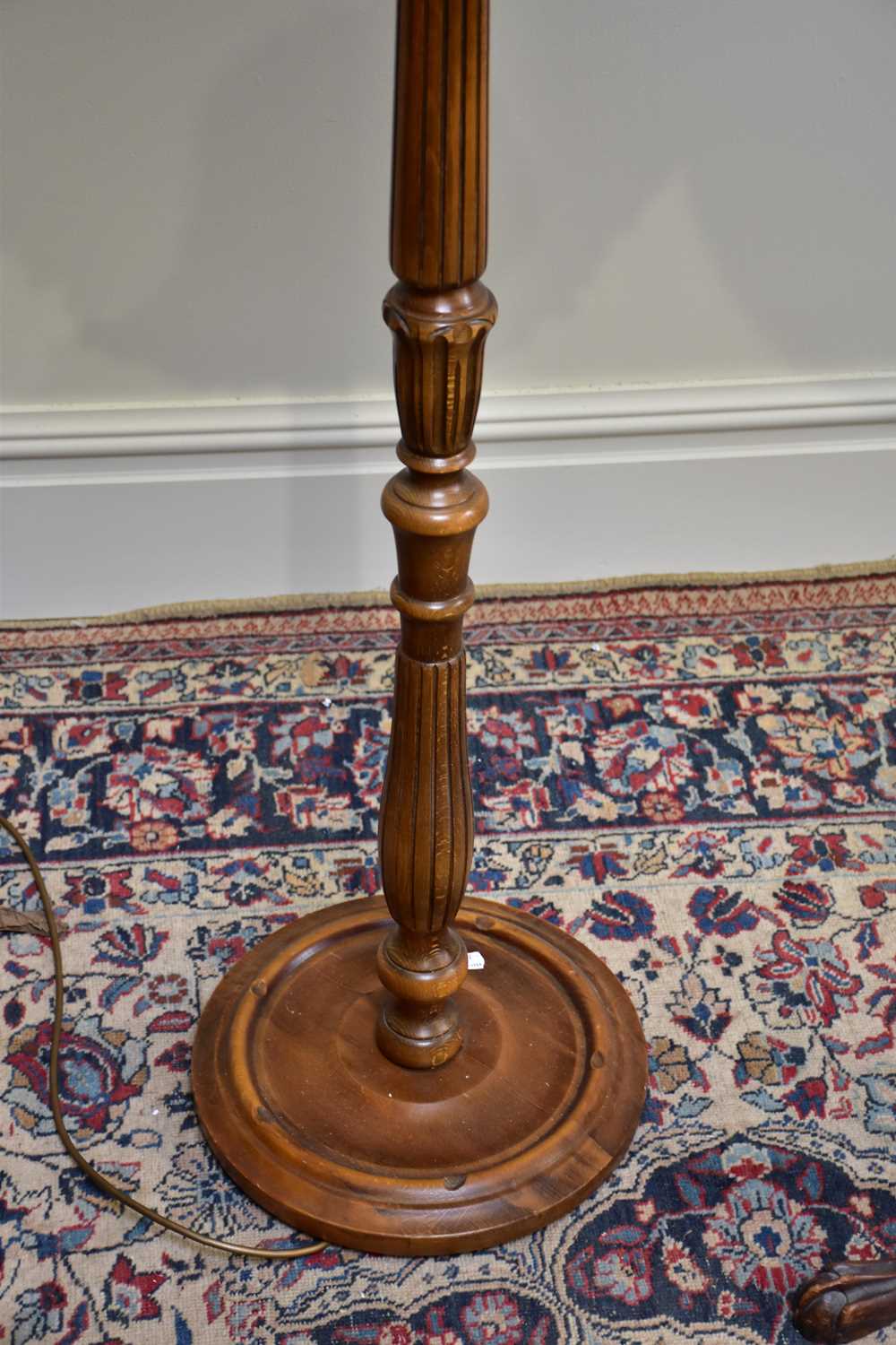 Three 20th century standard lamps, including a barley twist example, height of largest 147cm (3) - Image 3 of 4