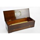 NICOLE FRERES A GENEVE; an early 20th century six air cylinder musical box, width 44.5cm.