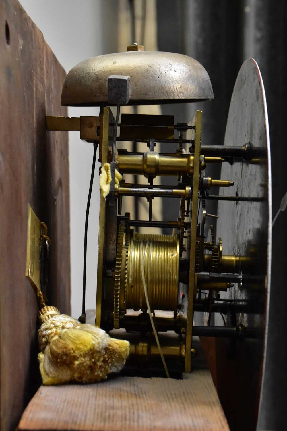 JOHN TODD, GLASGOW; a 19th century eight day longcase clock, the possibly repainted dial set with - Image 4 of 6