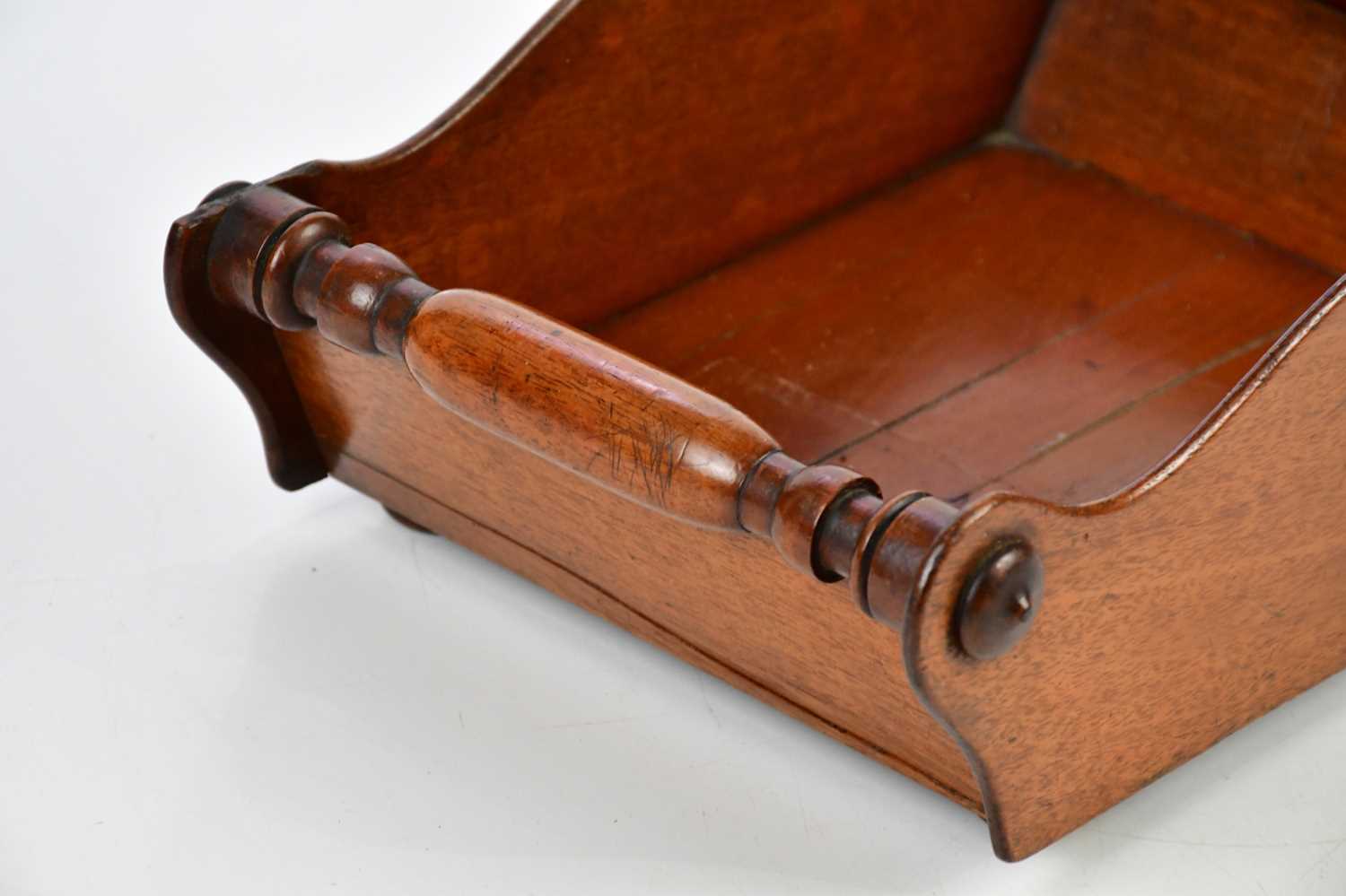 A Victorian mahogany cheese coaster with turned columns, length 33.5cm. - Image 2 of 2