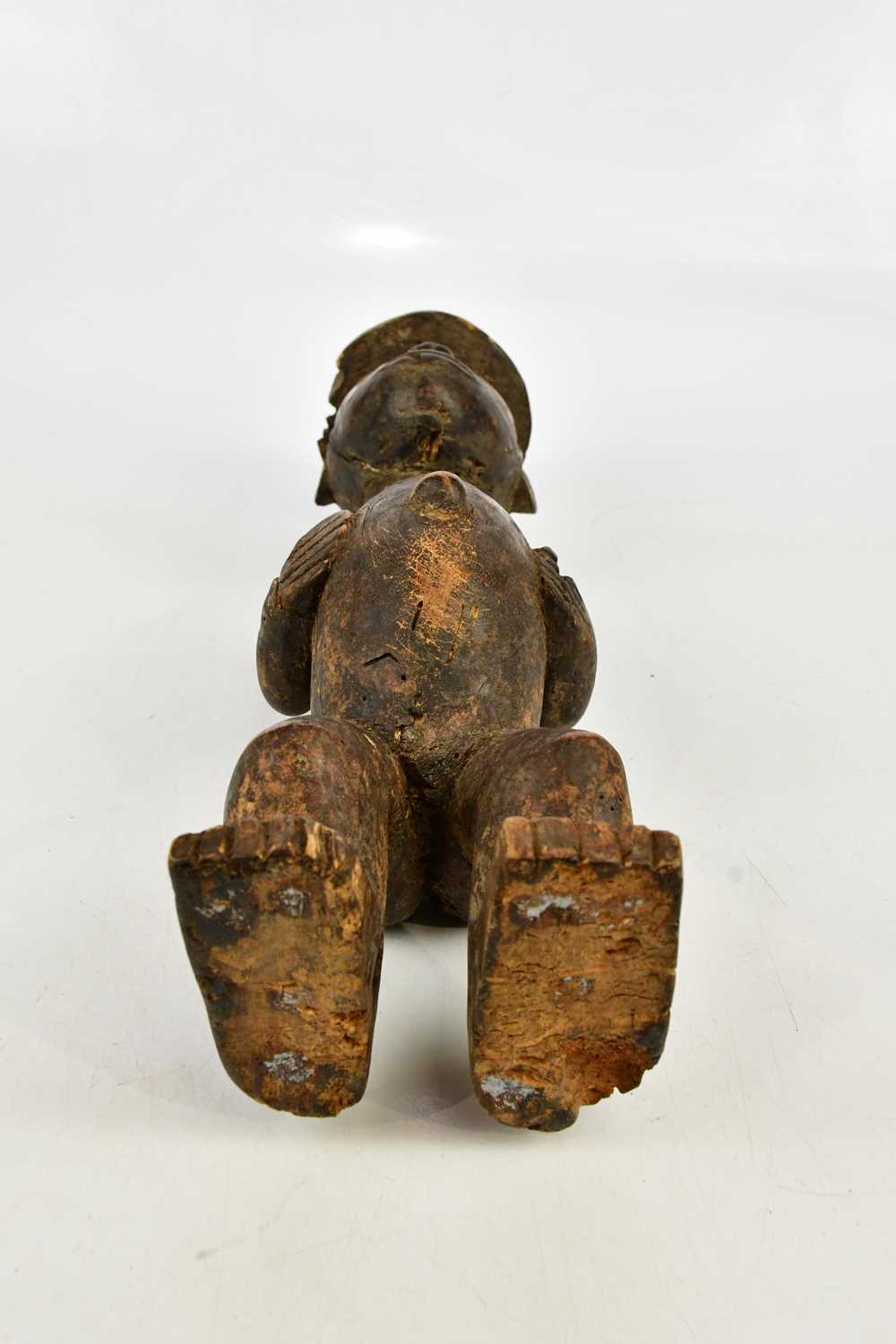 A Nkisi carved wooden Congo spirit figure, height 51cm. - Image 6 of 6