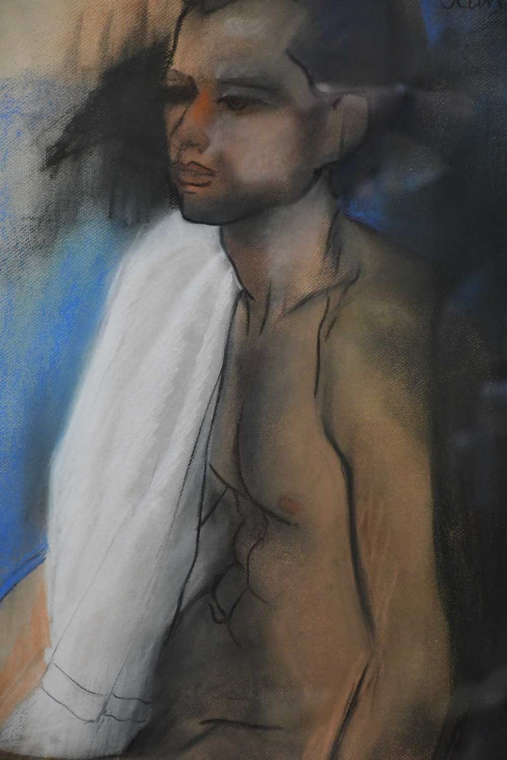 † DENIS O'SULLIVAN; pastel, 'Jean Paul', signed and dated 80, bears label verso, 75 x 54cm, framed - Image 2 of 5