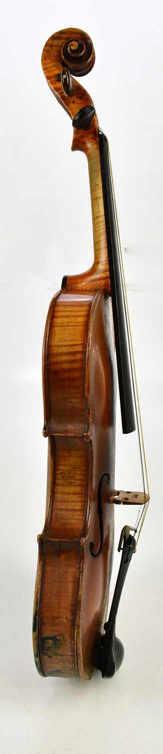 A full size German violin with two-piece back length 35.5cm, with interior label 'Jacobus Stainer in - Image 5 of 15