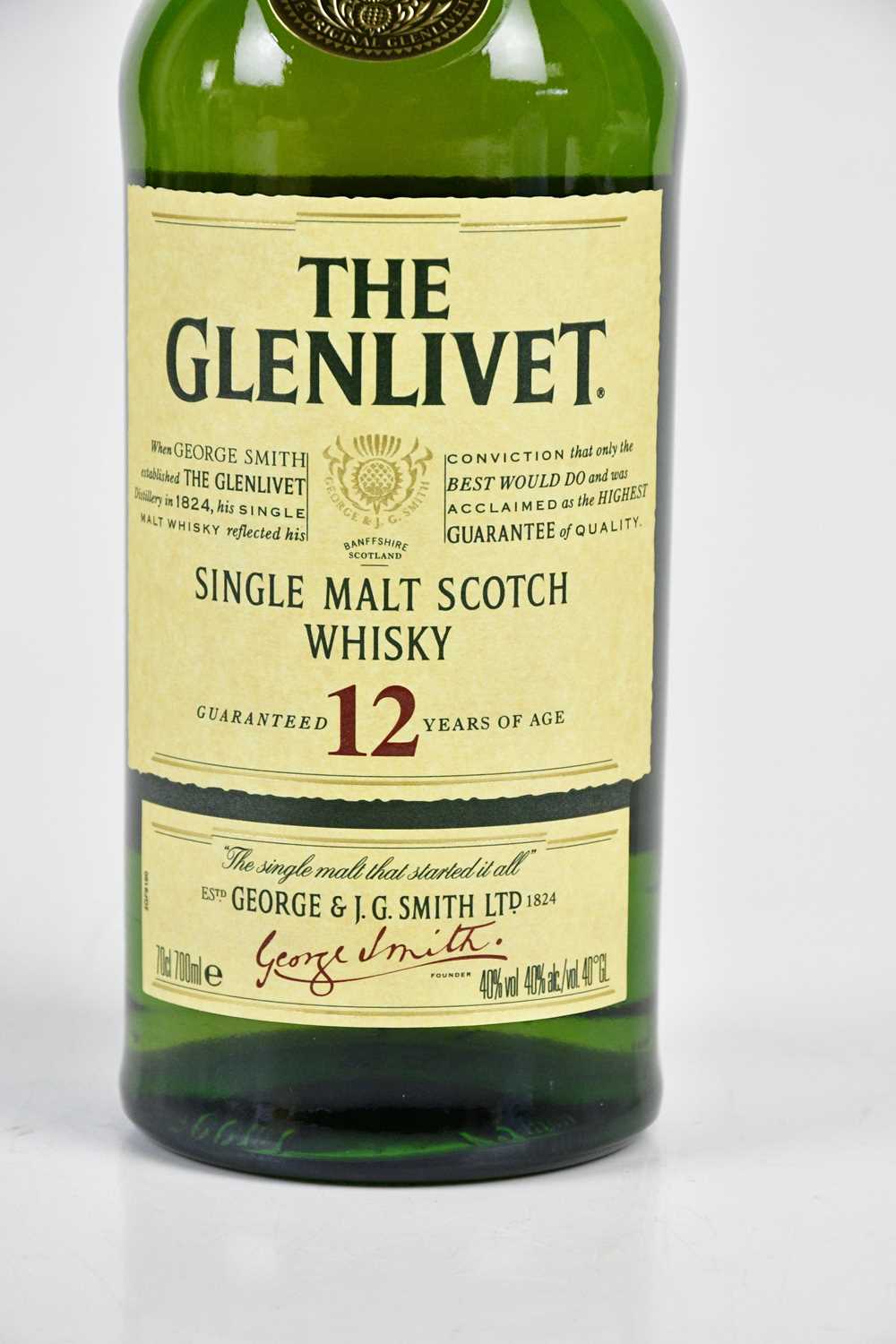 WHISKY; a bottle of The Glenlivet Single Malt aged 12 years Scotch whisky, 40%, 70cl, boxed. - Image 3 of 4