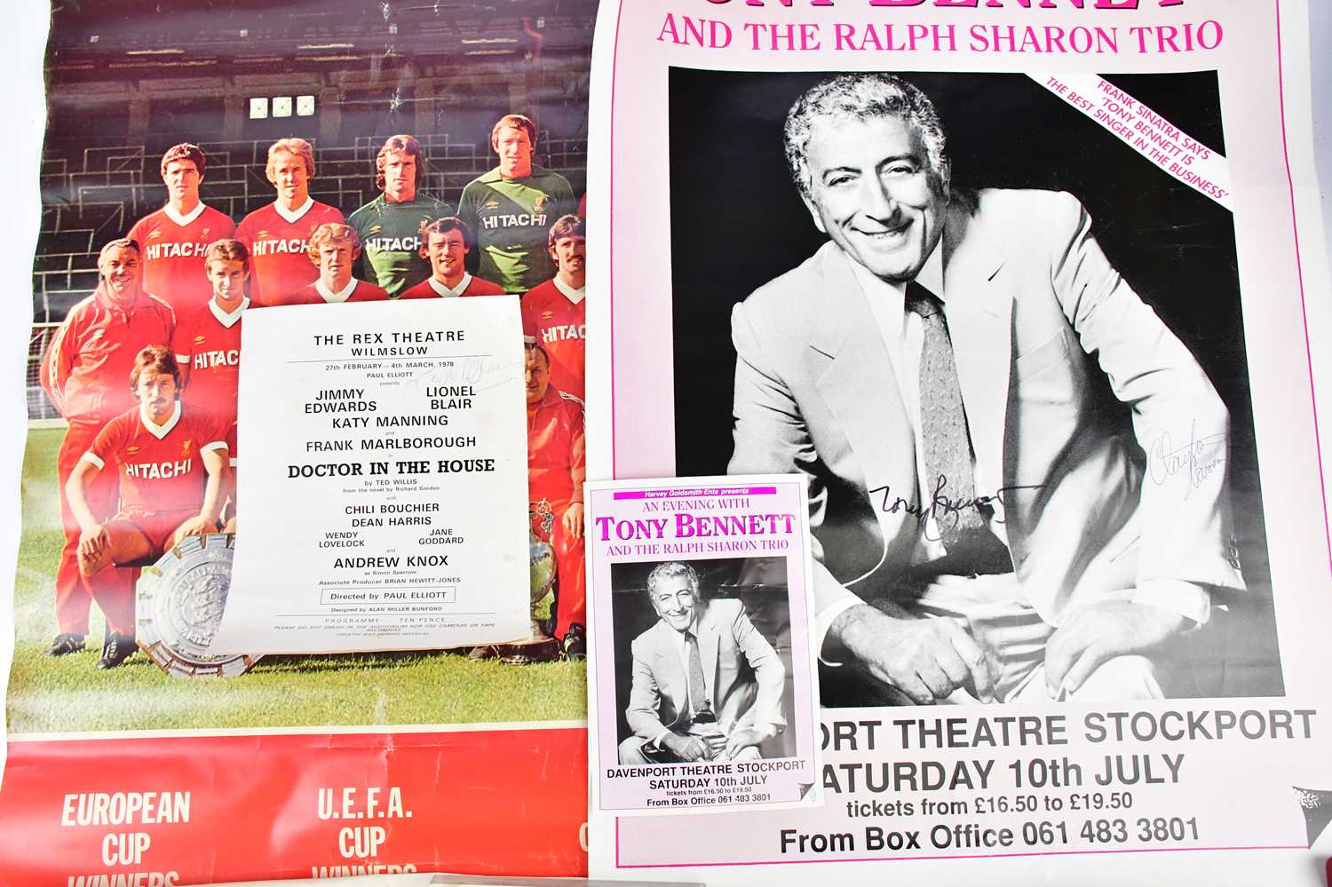 LIVERPOOL FC; a poster dating the honours, with various figures including Bill Shankly, Alan Hansen,